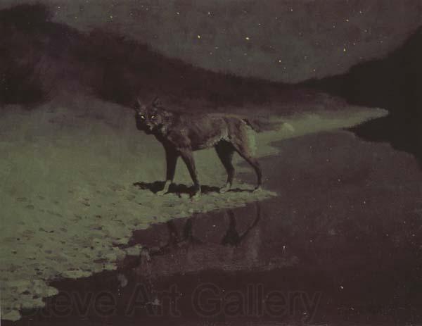 Frederic Remington Moon-light,wolf (mk43) Spain oil painting art